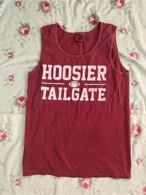 Comfort Colors Red Graphic Football Tank